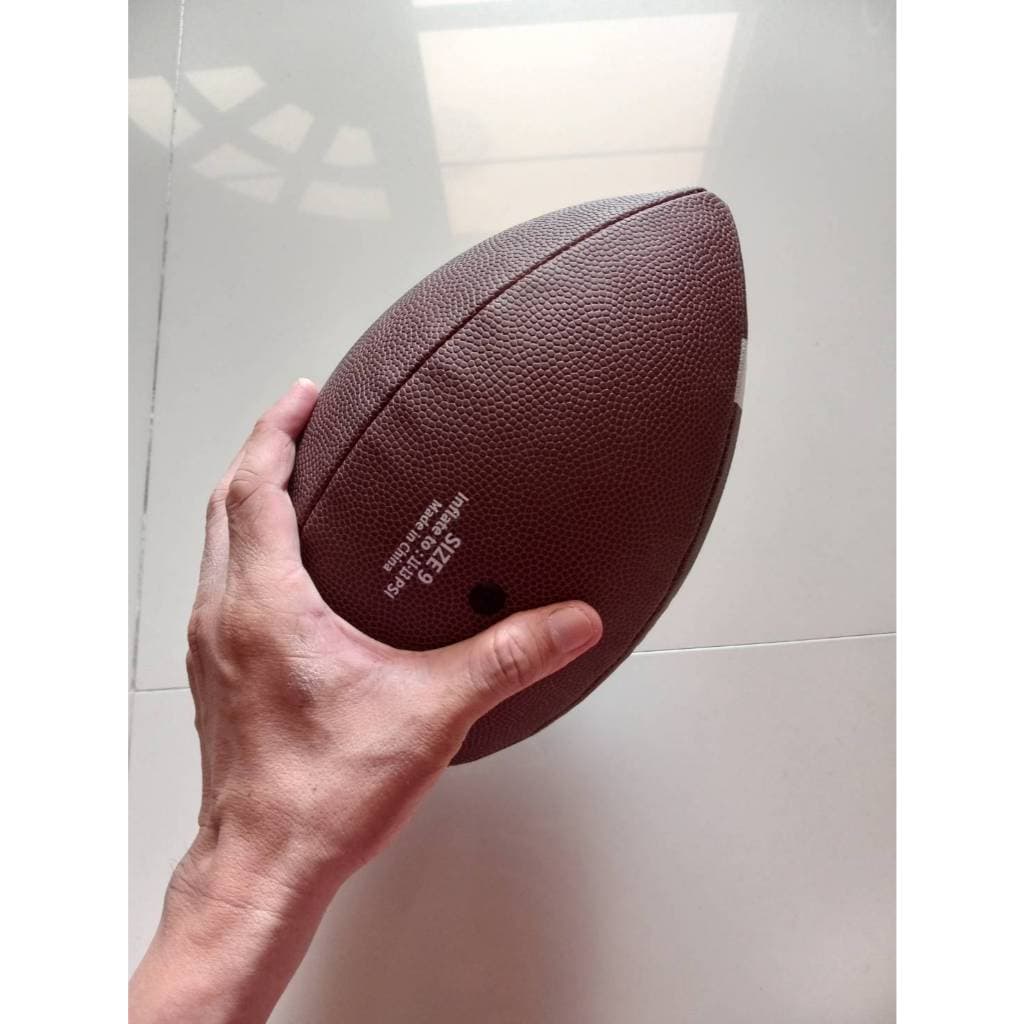 อเมริกันฟุตบอล american football รักบี้ หนังเทียม ขนาดมาตรฐาน เบอร์ 9 รูปที่ 5