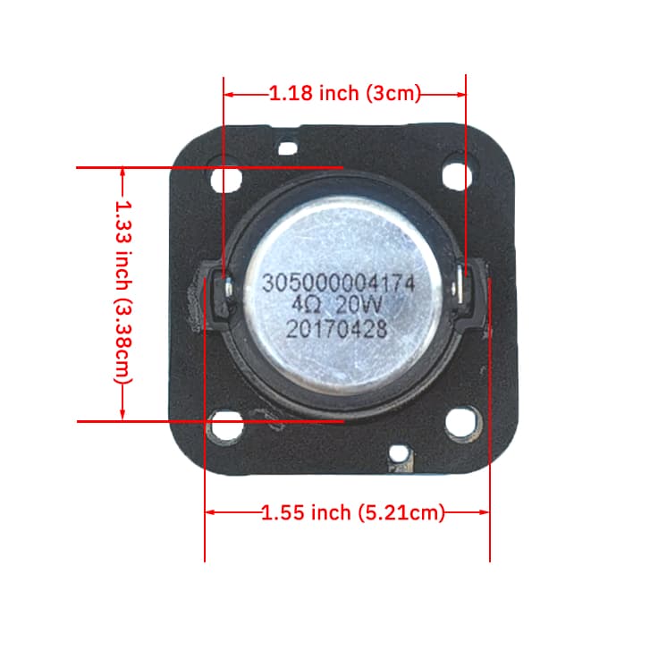 HK 2 นิ้ว 20W ลำโพงเสียงแหลม 2 นิ้ว แม่เหล็กนีโอ ลำโพงสี่เหลี่ยม 4Ω เสียงแหลม 2 นิ้ว แหลม 2 นิ้ว ลำโพงทวิตเตอร์​รถยนต์ รูปที่ 3