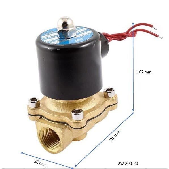 โซลินอยด์วาล์วทองเหลือง 1/2 นิ้ว 12V/24V/220V 4หุน แบบปกติปิด จ่ายไฟเปิด โซลินอยด์วาล์วน้ำ วาล์วไฟฟ้า รูปที่ 6