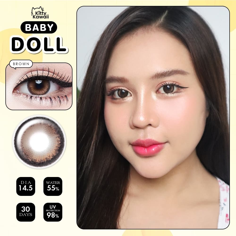 คอนแทคเลนส์ รุ่น Baby Doll Brown / Gray - คิตตี้ คาวาอิ Kitty Kawaii รูปที่ 3