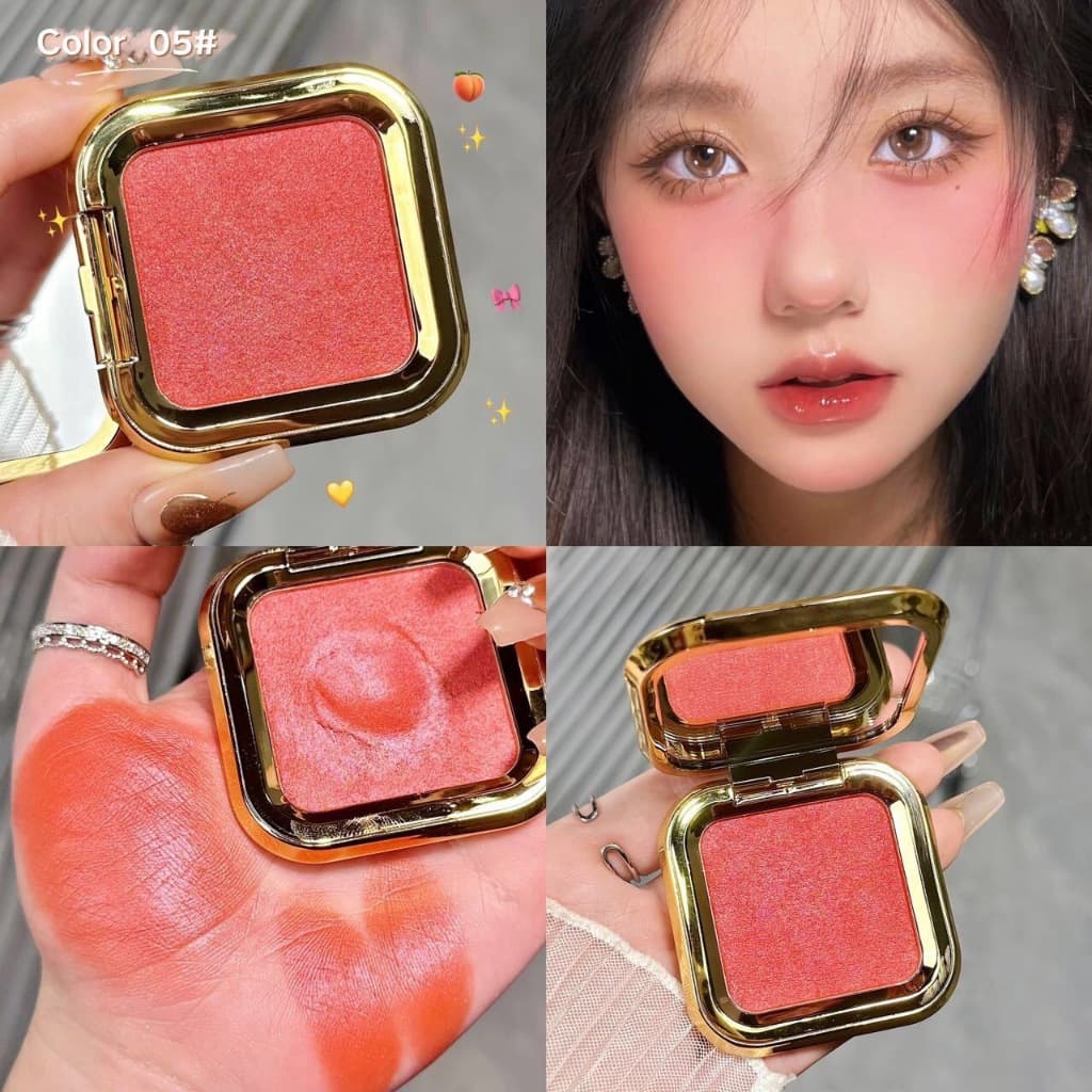 MGL บลัชออนเนื้อฉ่ำวาว เม็ดสีแน่น เนื้อแมท เนื้อชิมเมอร์ เนียนละเอียด สีชัด ติดทน กันน้ำ ขนาด 4.8 กรัม รูปที่ 7