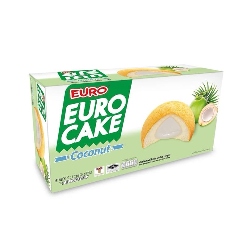 Euro Cake ขนมยูโร่ คัสตาร์ดเค้ก พัฟเค้กสอดไส้ ขนมพายสอดไส้ เคลือบช็อกโกแลต ขนมทานเล่น รูปที่ 4
