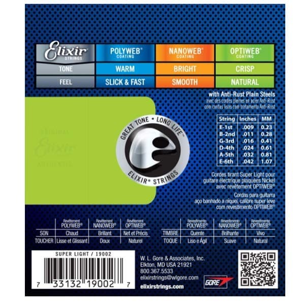 สายกีตาร์ไฟฟ้า Elixir รุ่น 19002/19052 พร้อมเคลือบ Optiweb รูปที่ 4