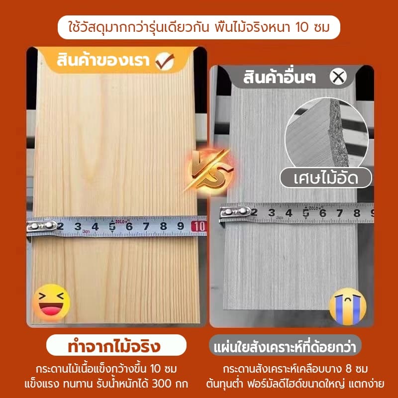 เตียงโซฟาพับ เตียงโซฟา เบดนอนด้วยการจัดเก็บประกอบง่าย ได้ 3/3.5/4/5 ฟุต ด้วยการจัดเก็บ รูปที่ 9
