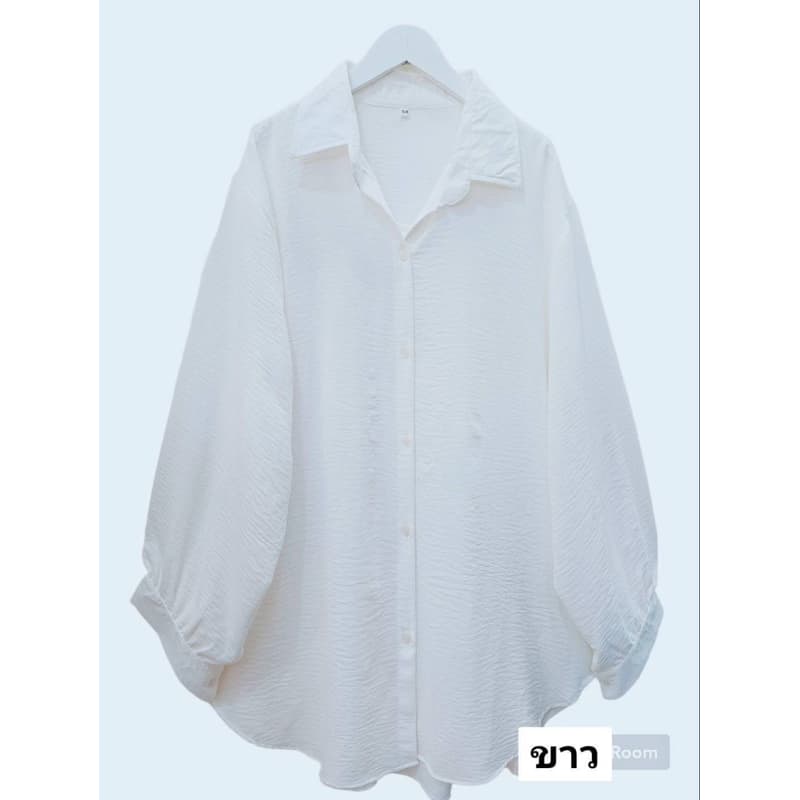 เสื้อเชิ๊ตคอปกบิ๊กไซส์ เสื้อเชิ๊ตทำงานคนอ้วน เสื้อเชิ๊ตสีดำ อก 46-54นิ้ว รูปที่ 3