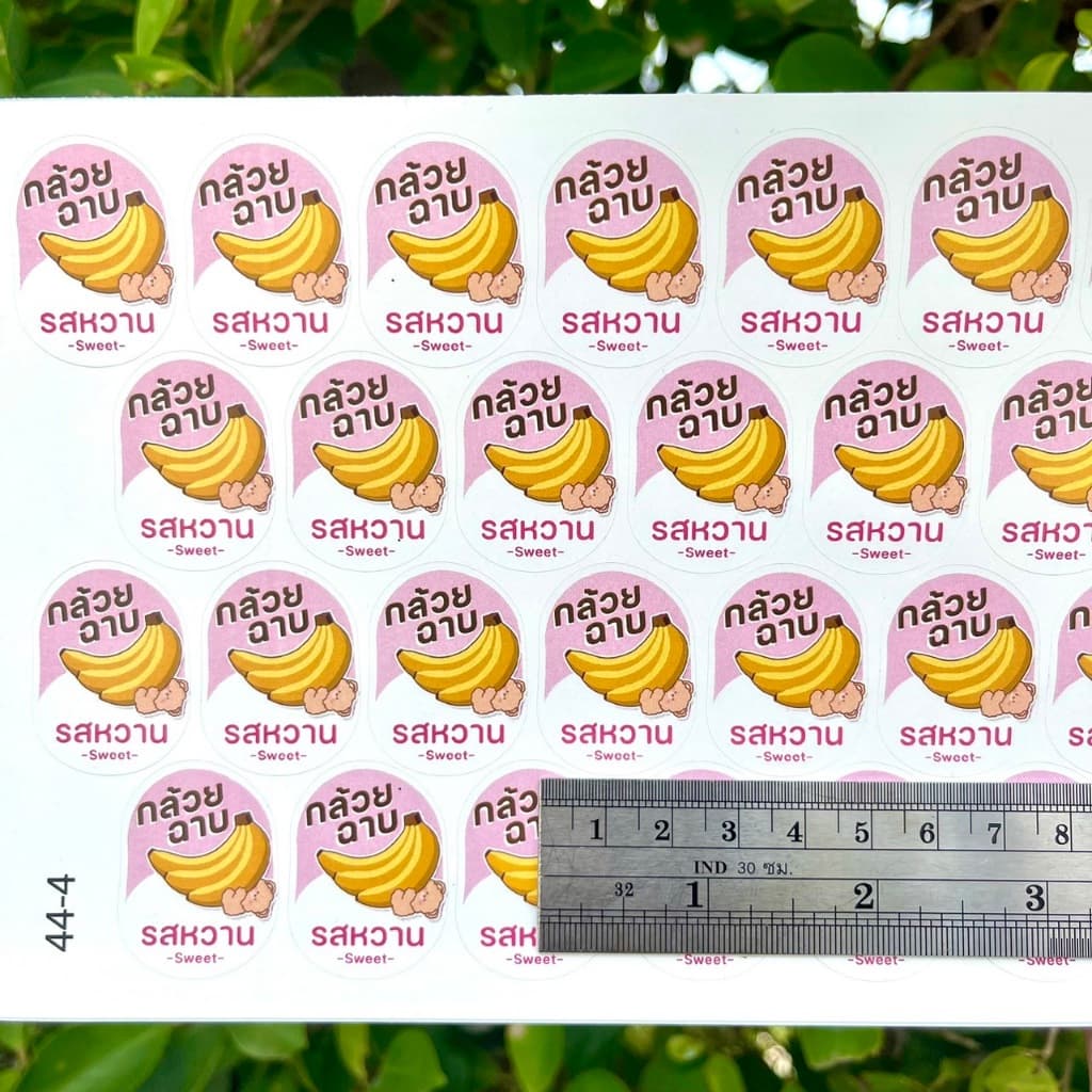 P44 สติกเกอร์กล้วยฉาบสำเร็จรูป รสชาติต่างๆ Banana chips รูปที่ 3