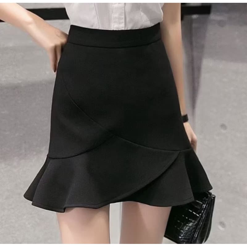 กระโปรงสั้น กระโปรงแฟชั่น กระโปรงทำงาน -ความยาว 19-21 นิ้ว -S M L XL 34 36 รูปที่ 1