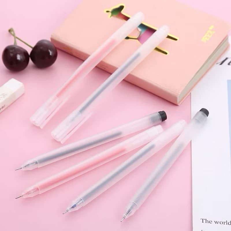 ปากกาเจล ปลอกขุ่น หมึกเยอะ ขนาด 0.5 mm เขียนลื่น หมึกเยอะ ปากกาเจล เครื่องเขียน ปากกาสี ปากกา รูปที่ 2