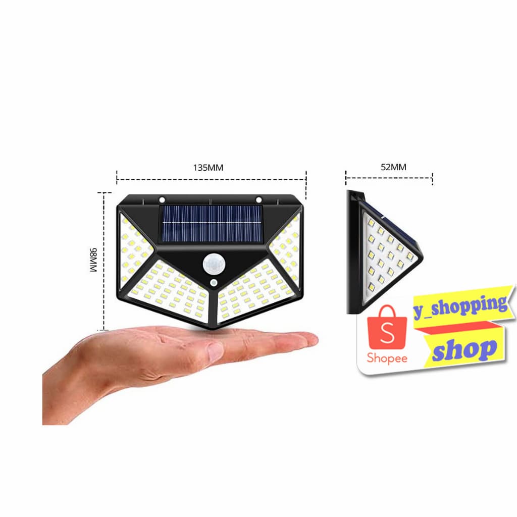 Solar motion sensor light 100 LED 3 โหมด ไฟออก4ทาง ไฟติดผนังโซล่าเซลล์พลังงานแสงอาทิตย์ เซ็นเซอร์ * รูปที่ 2