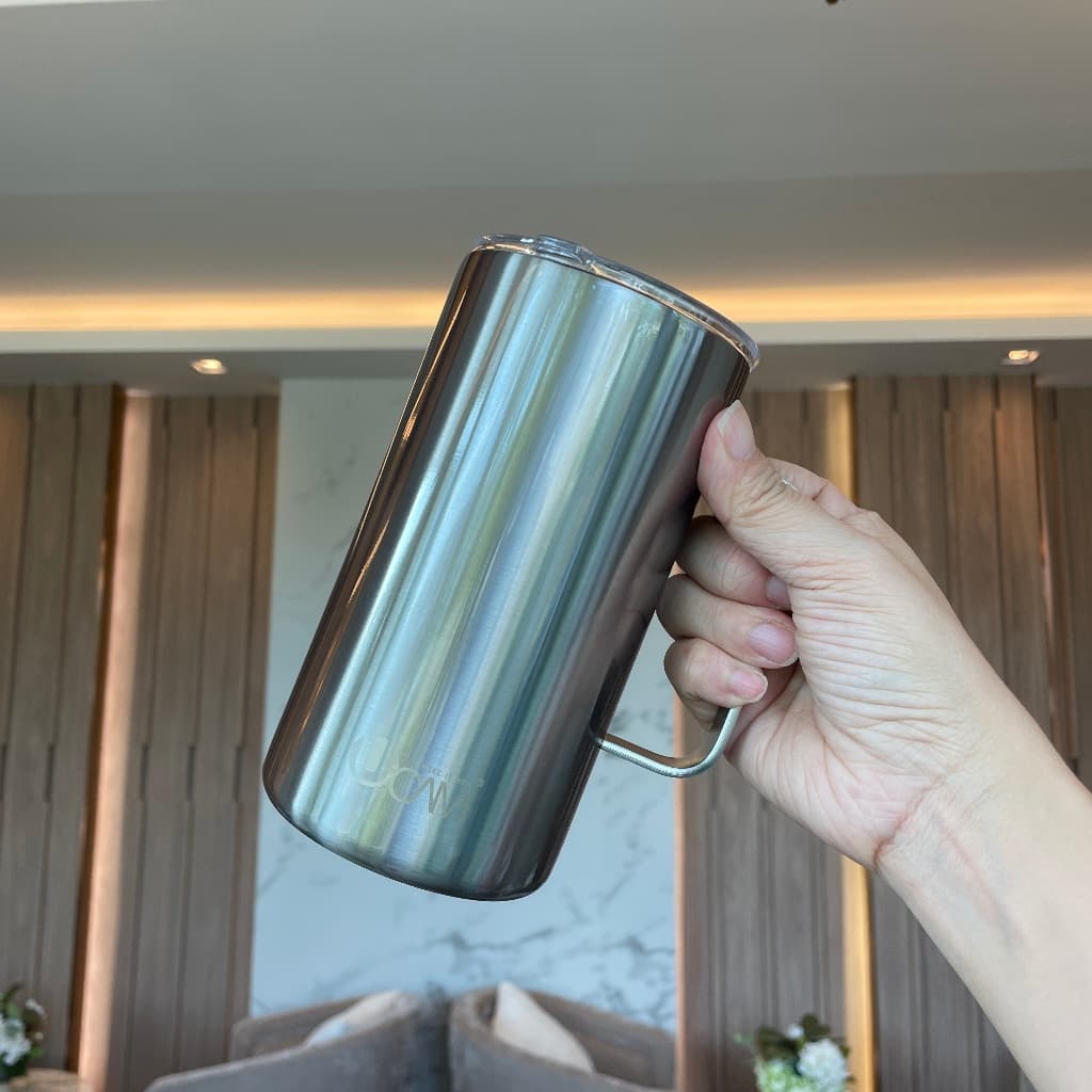 Ucamแก้วเก็บอุณหภูมิแบบมีหูจับขนาด 20ออนซ์ หรือ 600ml เก็บความร้อน-เย็นดีมาก รูปที่ 6