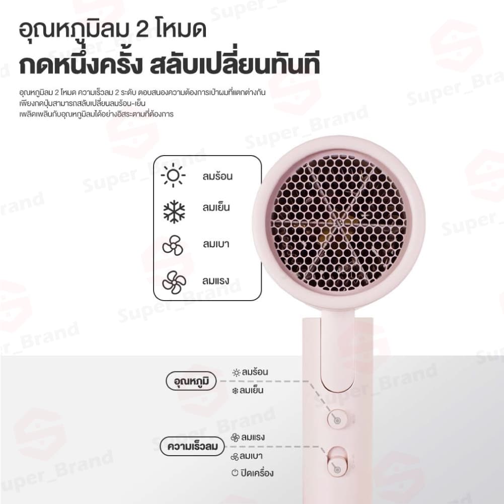 Xiaomi Mijia Negative Ion Hair Dryer H101 เครื่องเป่าผมไฟฟ้าไอออนเสียวหมี่ ไดร์เป่าผม รูปที่ 6
