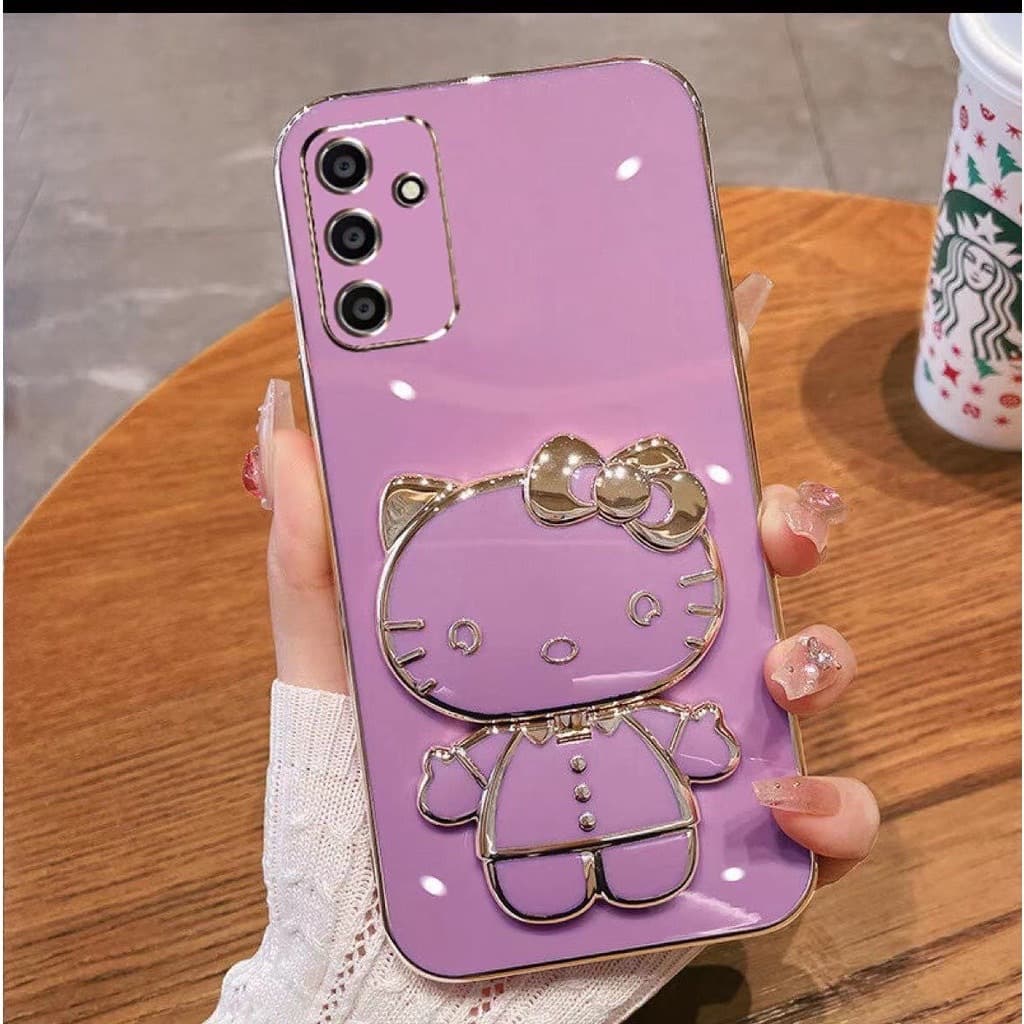 เคส คิตตี้ ขาตั้งได้ สำหรับ Samsung A02S A03S C55 M55 A71 A22 A12 A53 A52 A52S A04S A13 4G 5G A23 A50 A30S ลายน่ารัก รูปที่ 6