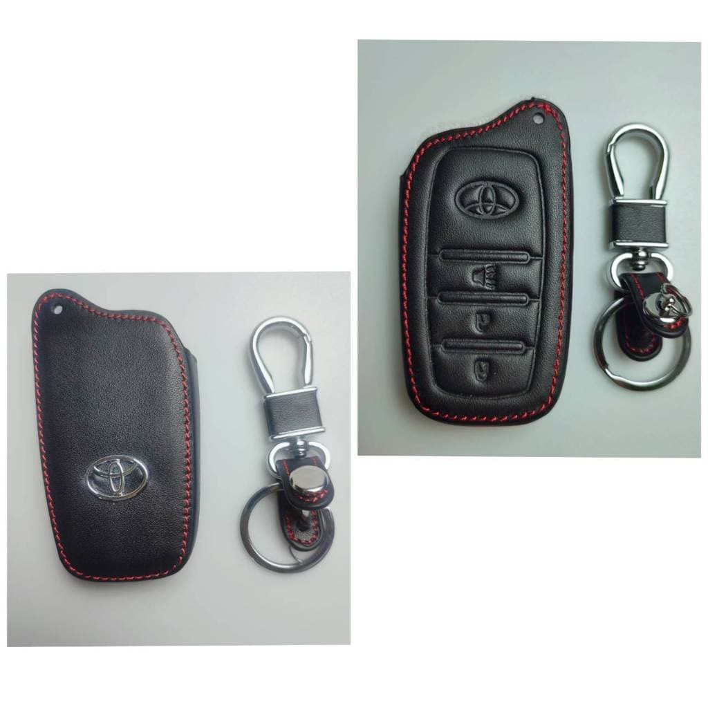 ซองหนัง ใส่กุญแจรีโมทรถยนต์ Toyota Hilux Revo,Cross,Fortuner,Rocco Smat Key 3 ปุ่ม รูปที่ 3