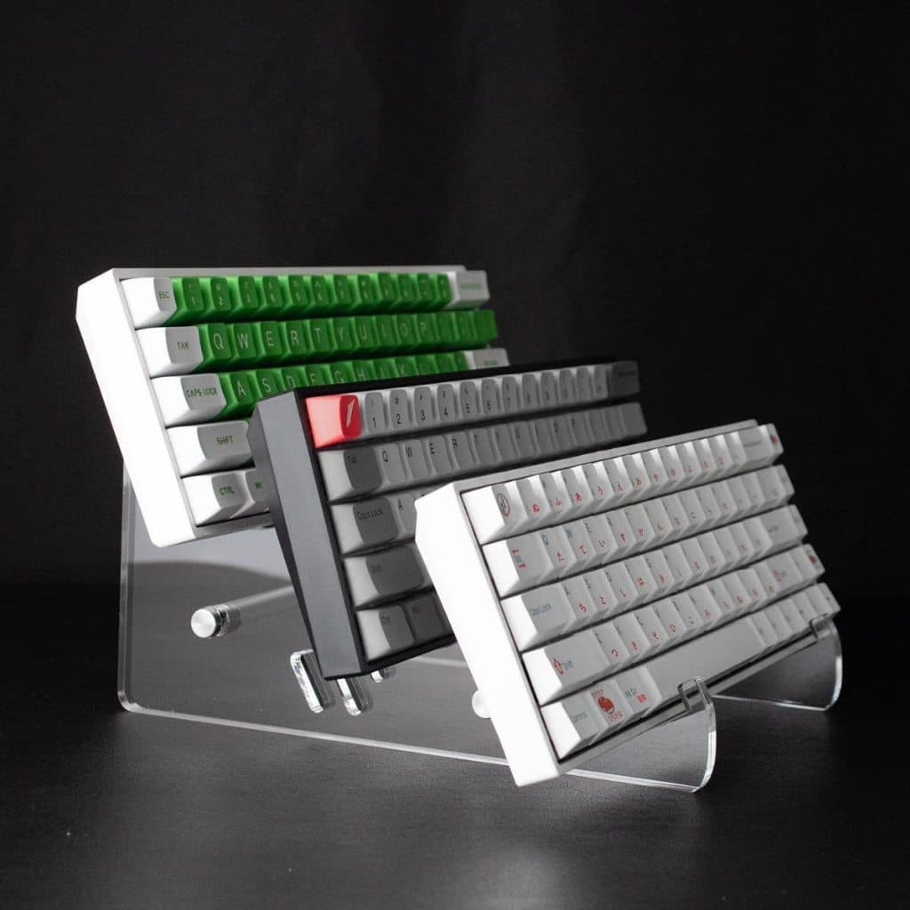 ที่ตั้งคีย์บอร์ด ขาตั้งkeyboardอะคริลิค 1-3ชั้นโปร่งใสเอฟเฟคสีรุ้ง แท่นวาง ชั้นวางคีย์บอร์ด รูปที่ 2
