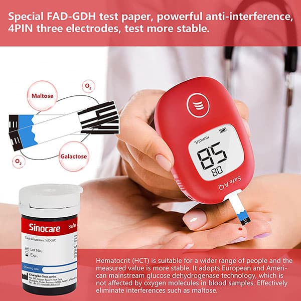 ส่งด่วน แผ่นตรวจน้ำตาล Sinocare Safe AQ 50ชิ้น แผ่นตรวจเบาหวาน แผ่นทดสอบ Blood Glucose test strips Safe AQ รูปที่ 3