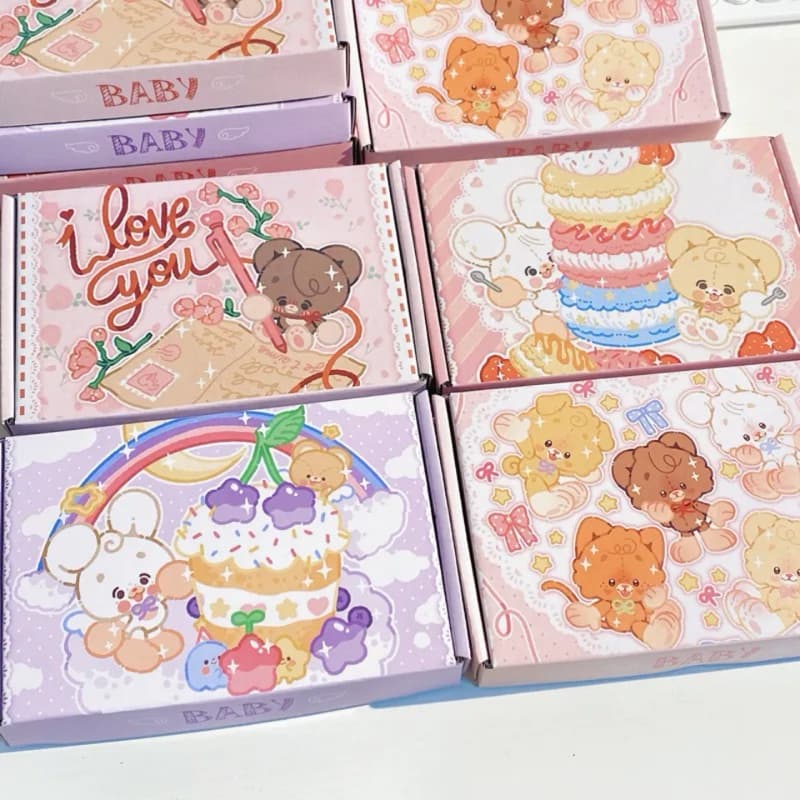 มีส่งด่วน รวมทุกลาย กล่องพัสดุแบบพับ ลายการ์ตูน Sanrio พิมพ์ลายชัดสีเข้ม น่ารัก ของขวัญ รูปที่ 2