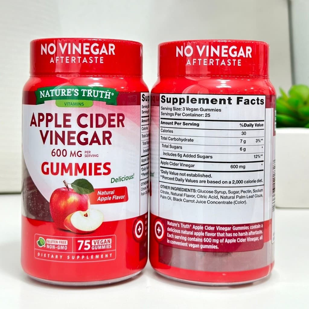 Nature’s truth Apple cider Vinegar Organic Gummies ขนาด 75เม็ดและ120เม็ด รูปที่ 5