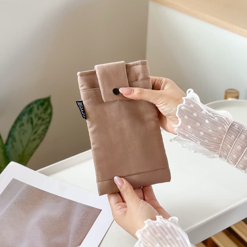 กระเป๋าใส่โทรศัพท์มือถือ แบตสำรอง ซองมือถือ บุใยนุ่ม กันรอยขีดข่วน ป้องกันเลนส์กล้อง สำหรับIOS ANDROID สมาร์ทโฟน รูปที่ 5