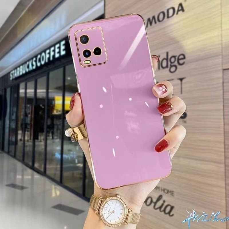 เคสสีพื้น สำหรับ Vivo Y21 Y21T T1X Y33 Y33S Y20 Y20S Y20I Y12A Y12S Y3S Y11 Y12 Y15 Y17 Y15S Y01 Y01A V60 V50ขอบเงา รูปที่ 5