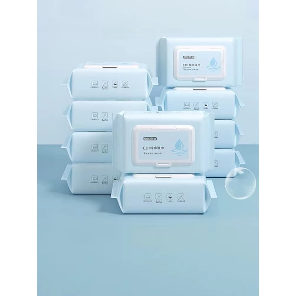 ซื้อ1แถม1 2ห่อ ทิชชู่เปียก 80 แผ่น Baby Wipes ทิชชู่เปียกทำความสะอาด พัดลมตั้งโต๊ะ 10นิ้ว 9นิ้ว ลมแรง รูปที่ 4