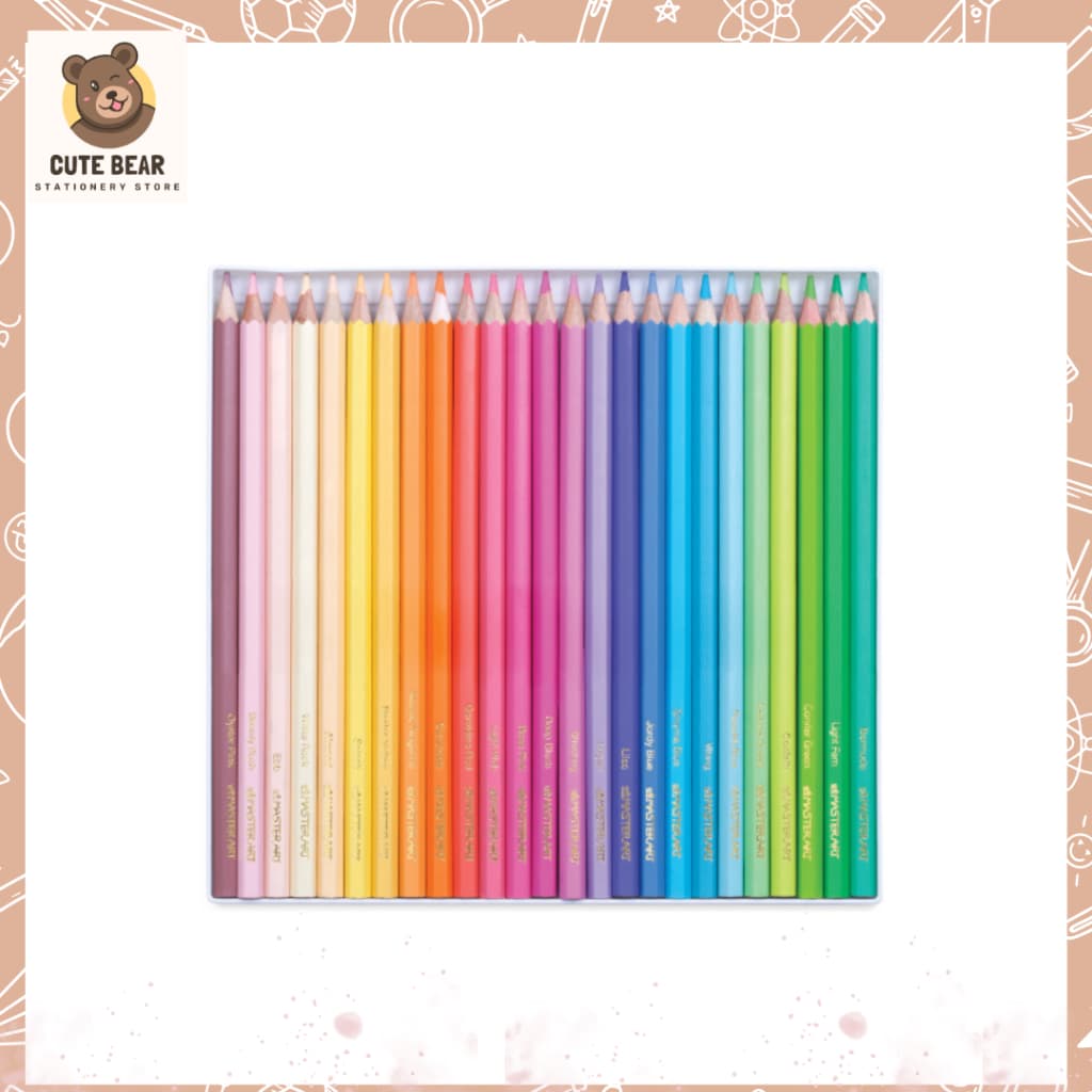 ใหม่! Master Art 50 สี Pastel Set ชุดสีไม้ พาสเทล สีไม้แท่งยาว ชุด 50 สี มาสเตอร์อาร์ต Colour Pencil รูปที่ 5
