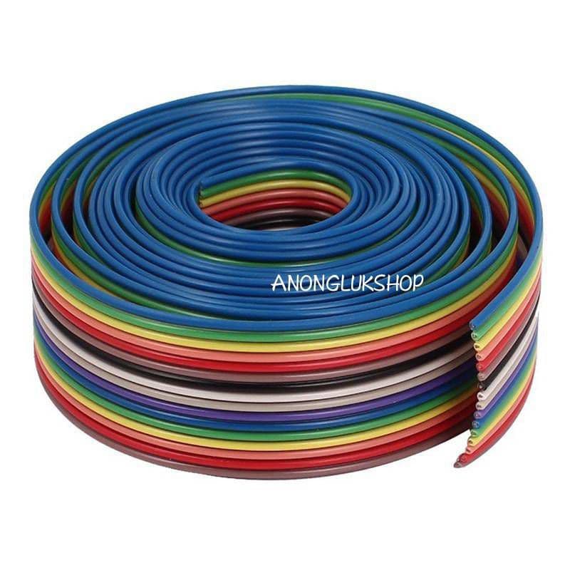 ราคาต่อ 1เมตร ตัดยาวตามจำนวนที่สั่งมา AWG28 สายแพสีรุ้ง สายไฟสีรุ้ง สายแพ 10P 14P 16P 20P 24P 26P 30P 34P 40P 50P 64P รูปที่ 2