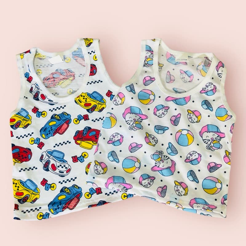 เสื้อกล้าม เสื้อแขนกุด เสื้อเด็กแรกเกิด เด็ก1,2,3ขวบ รูปที่ 3