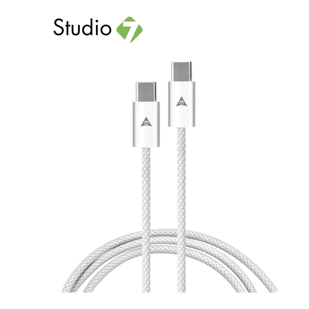 สายชาร์จ ASAKI USB-C to USB-C 60W 1.5 เมตร White by Studio7 รูปที่ 1