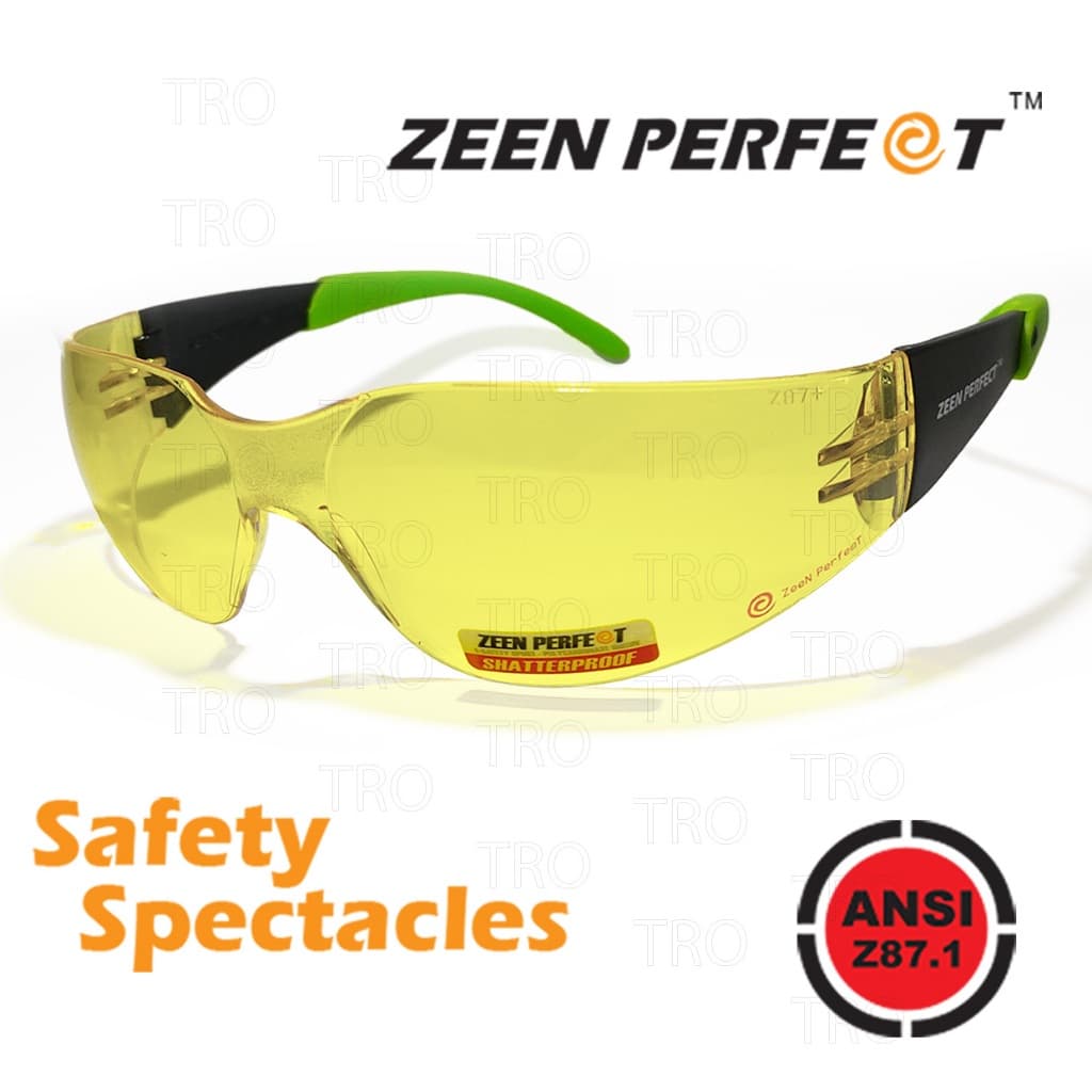 แว่น Safety ZEEN PERFECT รุ่น 9060TIP ขาสี Passes ANSI Z87.1 USA Standard ALL UV Protection รูปที่ 9