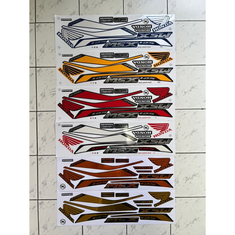 สติ๊กเกอร์ MSX 125 รุ่น2 ปี2015 รูปที่ 1