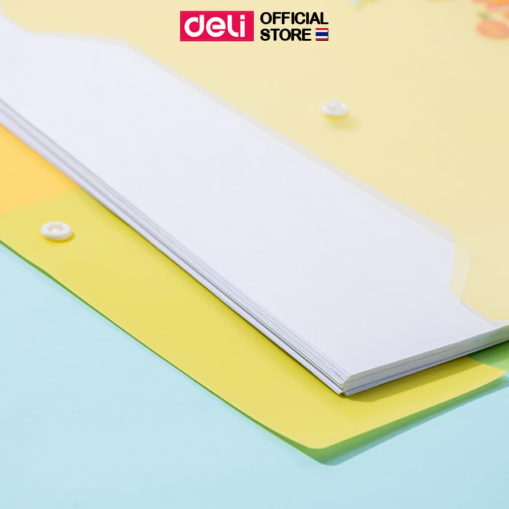 แฟ้มกระดุม Deli รุ่น EF765 แฟ้มเอกสาร A4 หนา 0.16mm รูปที่ 8