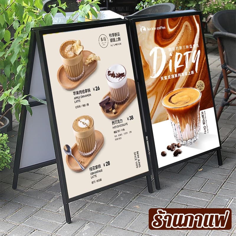 ขาตั้งป้าย พับเก็บได้ จำเป็นสำหรับการเปิดร้าน กันฝนและแสงแดดสำหรับใช้กลางแจ้ง ขนาด 60*90/60*80/80*120 ตกแต่งร้าน รูปที่ 7