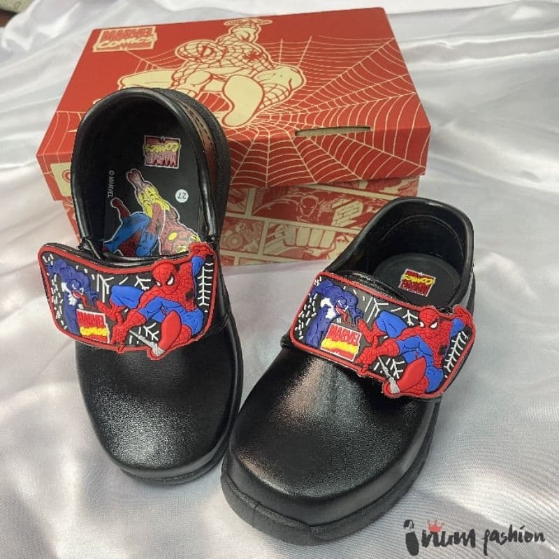 NFshoes รองเท้านักเรียนเด็ก อนุบาลชาย Chappy SP-18/SP-22 สไปเดอร์แมน Spiderman มีไฟ ผ้าใบเด็ก รุ่นใหม่ ไซส์25-35 W/H รูปที่ 6