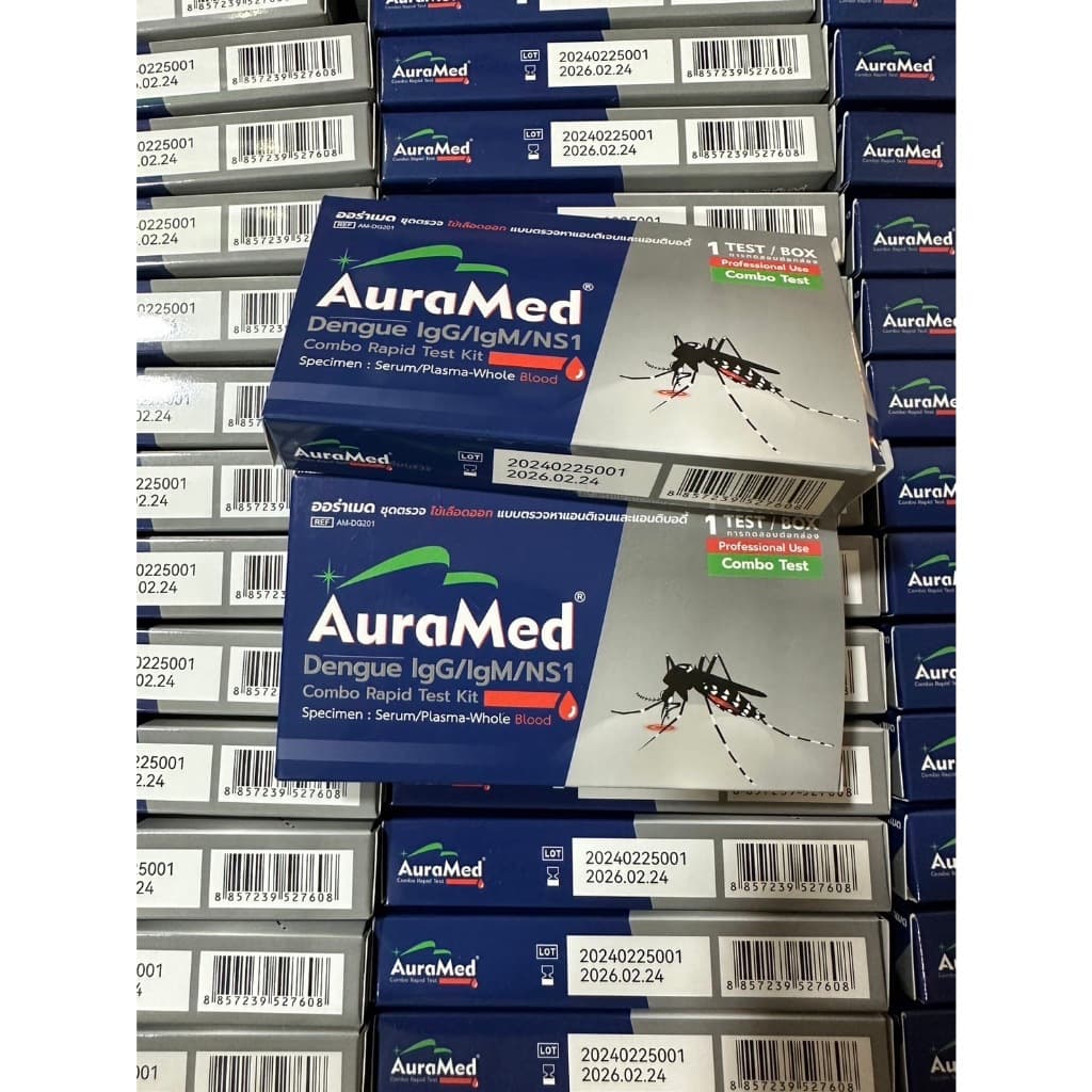 ชุดตรวจไข้เลือดออก Dengue IgG/IgM/NS1 Combo rapid test Auramed รูปที่ 4