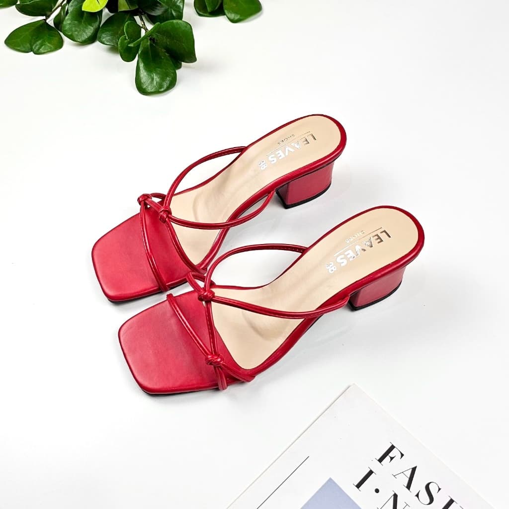 รองเท้าส้นสูง รองเท้าส้นตึก 2 นิ้ว รุ่น EVE รองเท้าแตะส้นสูง ไซส์ใหญ่ 36-41 พื้นนุ่มใส่สบาย รูปที่ 4