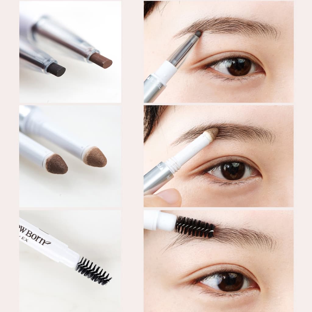 Sana New Born EX Eyebrow ดินสอเขียนคิ้ว 3 in 1 ดินสอ ที่เขียนคิ้วและแปรงปัด รูปที่ 8