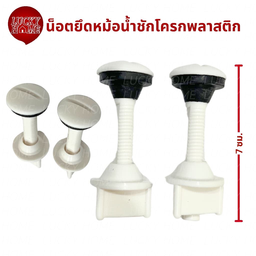 น็อตยึดหม้อน้ำชักโครก ถังน้ำชักโครก แบบสแตนเลสแท้ ไม่เป็นสนิม น็อตยึดถังพักน้ำ น็อตยึดหม้อย้ำชักโครกPVC รูปที่ 4