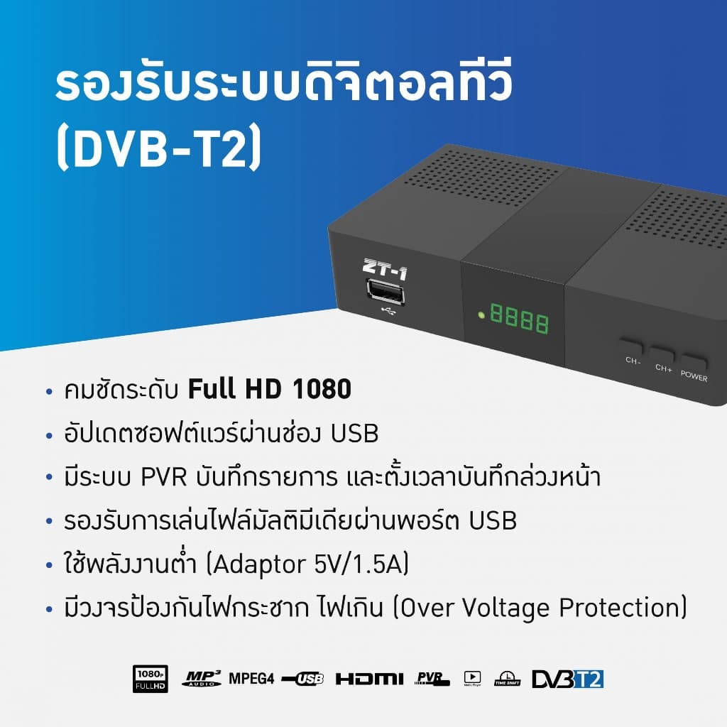 GMMZ กล่องดิจิตอลทีวี รุ่น ZT-1 รูปที่ 2