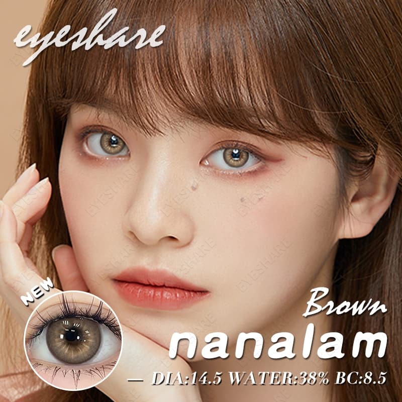 Lens Fine NANALAM คอนแทคเลนส์สีใหม่ มาพร้อมตลับใส่เลนส์ ใช้ได้ 1 ปี ตาโต 14.5mm สีน้ำตาล ฟ้า เทา รูปที่ 6