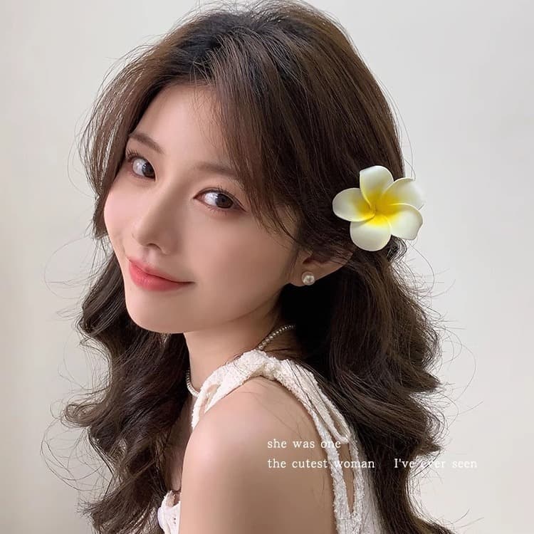 พร้อ​มส่งปิ่นปักผมลีลาวดี คลิปดอกไม้ กิ๊บ EVA ดอกหัวฮาวาย รูปที่ 2