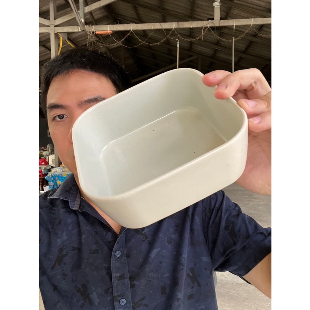 ถาดอบขนม ถาดลาซานญา ถาดเซรามิค สี่เหลี่ยมจัตุรัส 6 นิ้ว สีพาสเทล ออกใบกำกับภาษีได้ รูปที่ 8