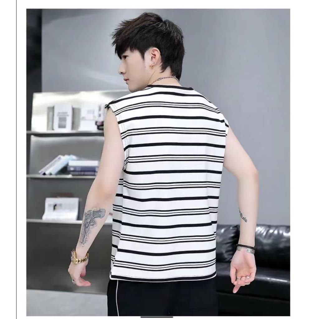 TS MEN เสื้อแขนกุดผู้ชาย เสื้อกล้ามผู้ชาย แฟชั่นสำหรับผู้ชาย รุ่นT91 รูปที่ 8