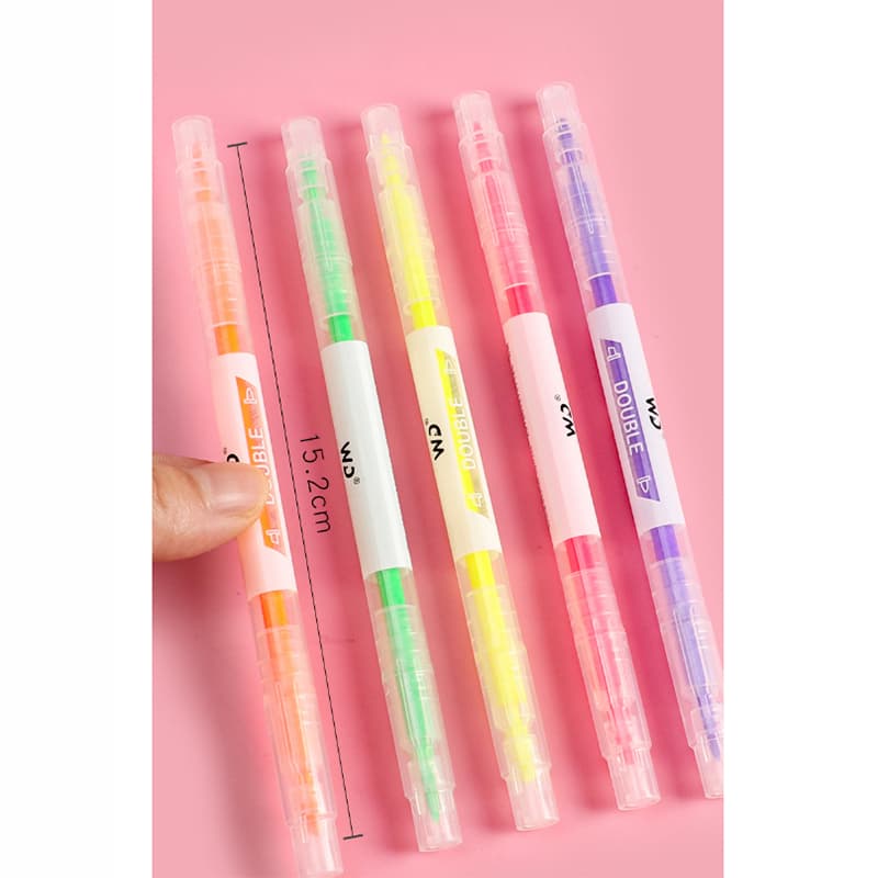 ปากกาไฮไลท์ 2ด้าน ปากกาเน้นข้อความ ไฮไลท์2หัว ปากกาไฮไลท์ 2หัว ไฮไลท์ปลายตัด รูปที่ 6