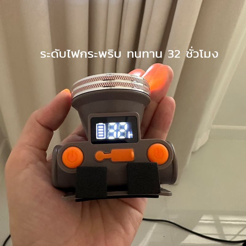 NEOBEE ไฟฉายคาดหัว จอ LED บอกแบตสถานะ TYPE-C แบตอึด8 ชั่วโมง แรงสูง A7 รูปที่ 5