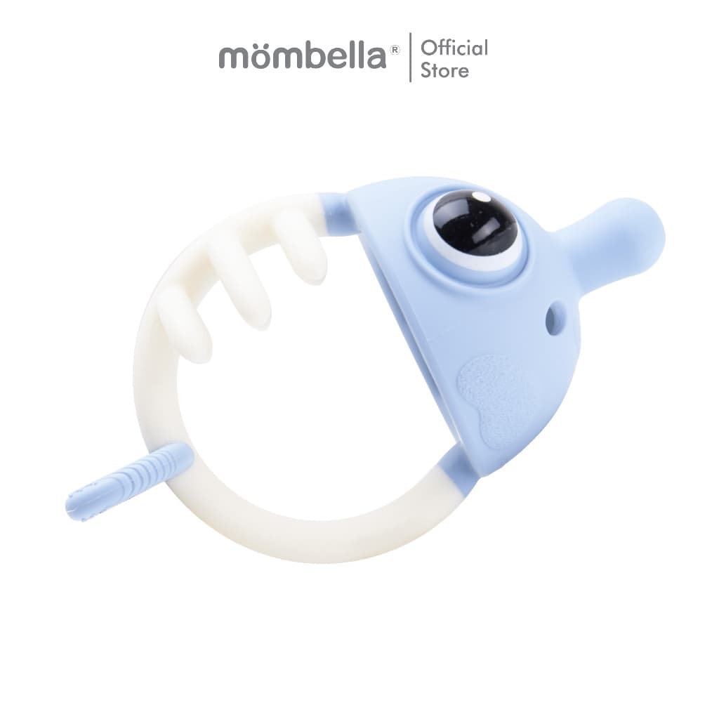 Mombellaยางกัดมัมเบล่าปลาการ์ตูนฟ้า3in1ของแท้จากอังกฤษ ปลอดภัยมี มอก. ยางกัดซิลิโคนนิ่มส่งเสริมพัฒนาการ BPA Free Teether รูปที่ 2