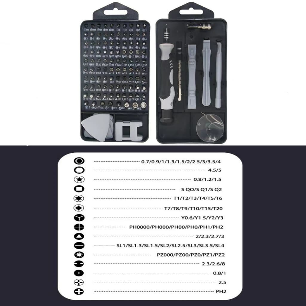 115-in-1ชุดไขควง Precision Torx Phillips Hex Head ชุดไขควงแม่เหล็ก รูปที่ 9