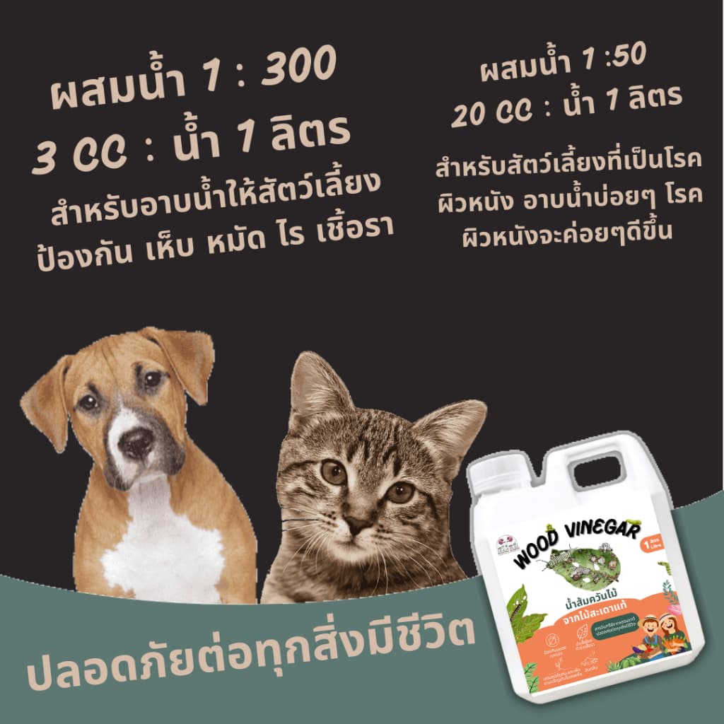 น้ำส้มควันไม้ 5 ลิตร สูตรเข้มข้น100% ไล่เห็บหมัด ไร ยุง แมลง ลดอาการคัน ดับกลิ่น รูปที่ 5