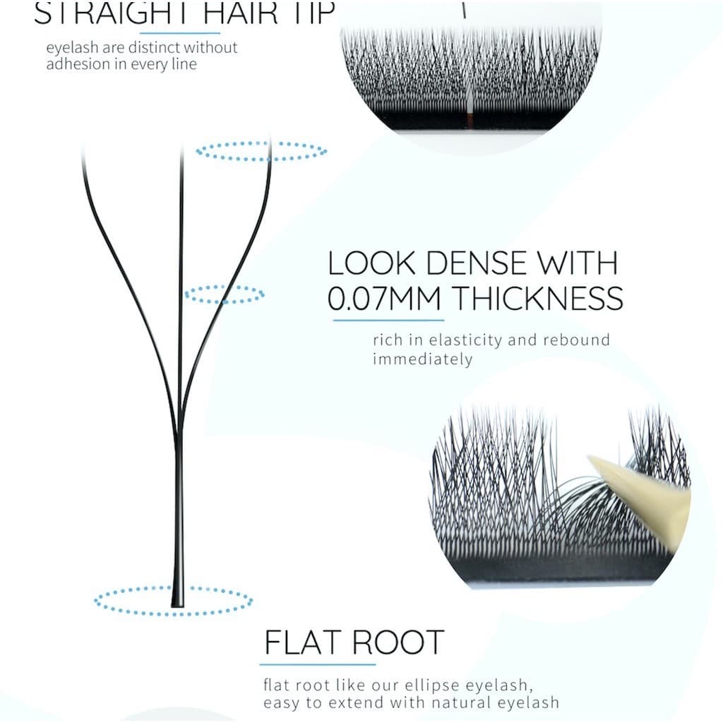 ส่งใวในไทย ขนตา 3D ขนตา W ขนนุ่ม ขนาด0.07mm มีเคิฟC,D มีความยาว8-15mm รูปที่ 5