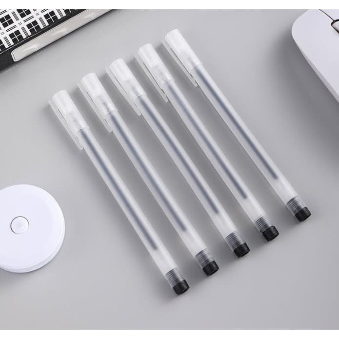 แท่งขุ่น ปากกาเจล แบบเรียบ S0331 หมึกเยอะสุดคุ้ม แบบปลอก ขนาด 0.5mm มี3สีให้เลือก ปากกา รูปที่ 5