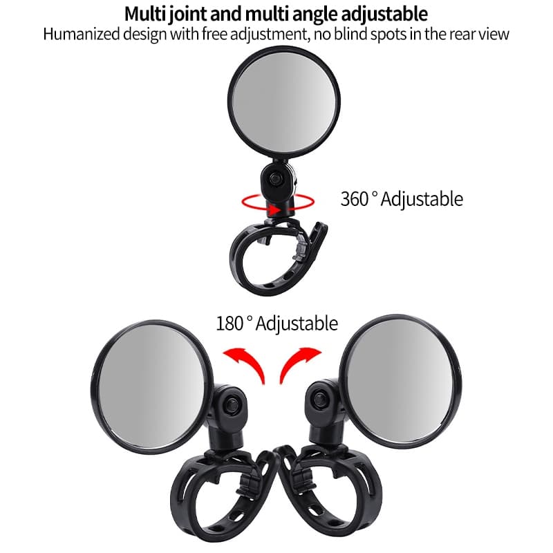 กระจกมองหลัง กระจกจักรยาน กระจกนูนปรับได้ 360 องศากระจกมองข้างมอเตอร์ไซค์ อุปกรณ์จักรยาน รูปที่ 3